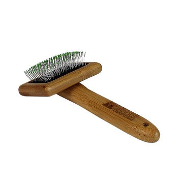 Bamboo Groom Soft Slicker Dog Brush with comfort tips